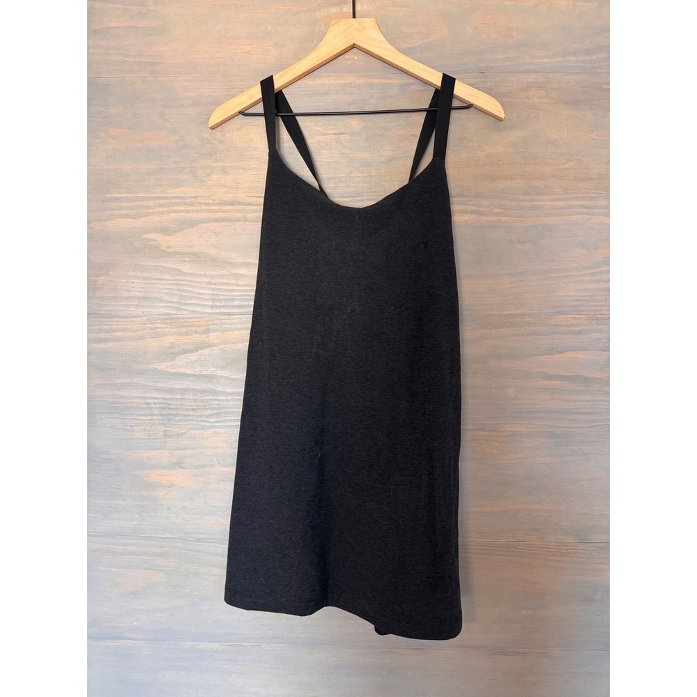 Beyond Yoga Spacedye Move It Dress Black Charcoal Heather Crisscross Back XL